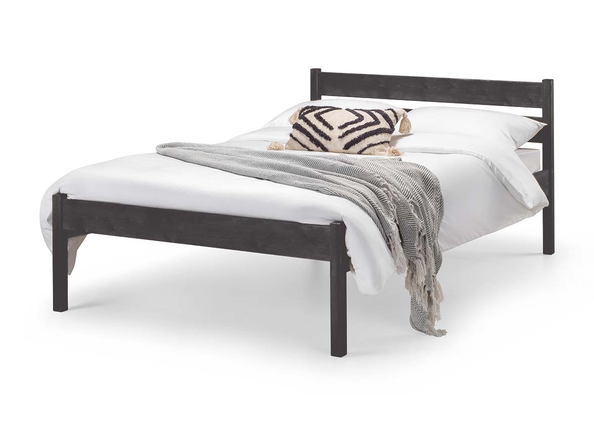 Lenton Gunpowder Grey Three Quarter Bed Frame Three Quarter Bed