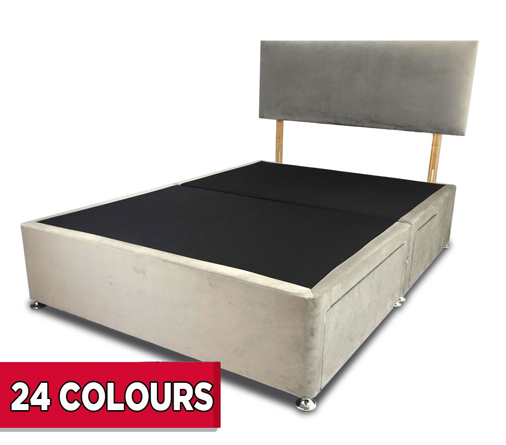 Romantic Square Super King Size Divan Bed Base And Headboard Super